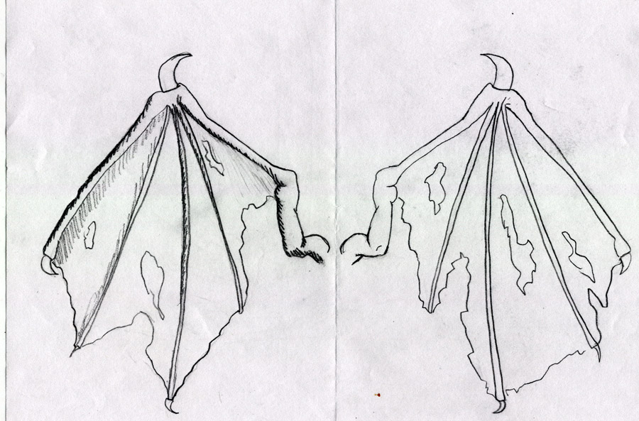 How to Draw Demon Wings 