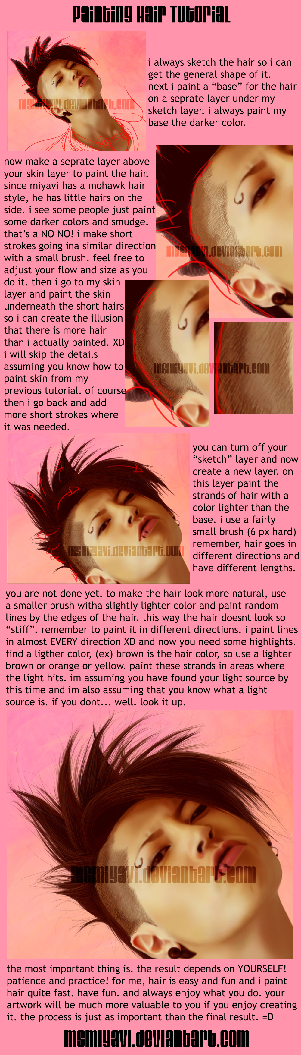 painting hair quick tutorial