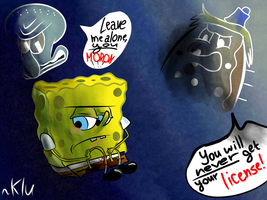 Depressed SpongeBob by KlushaKlushevich