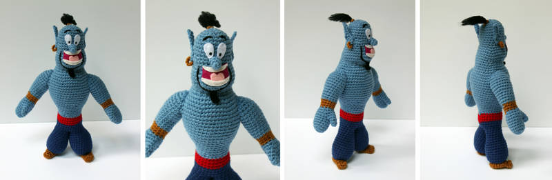 Aladdin Genie Amigurumi Plush