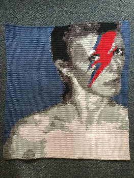 David Bowie Crochet Portrait