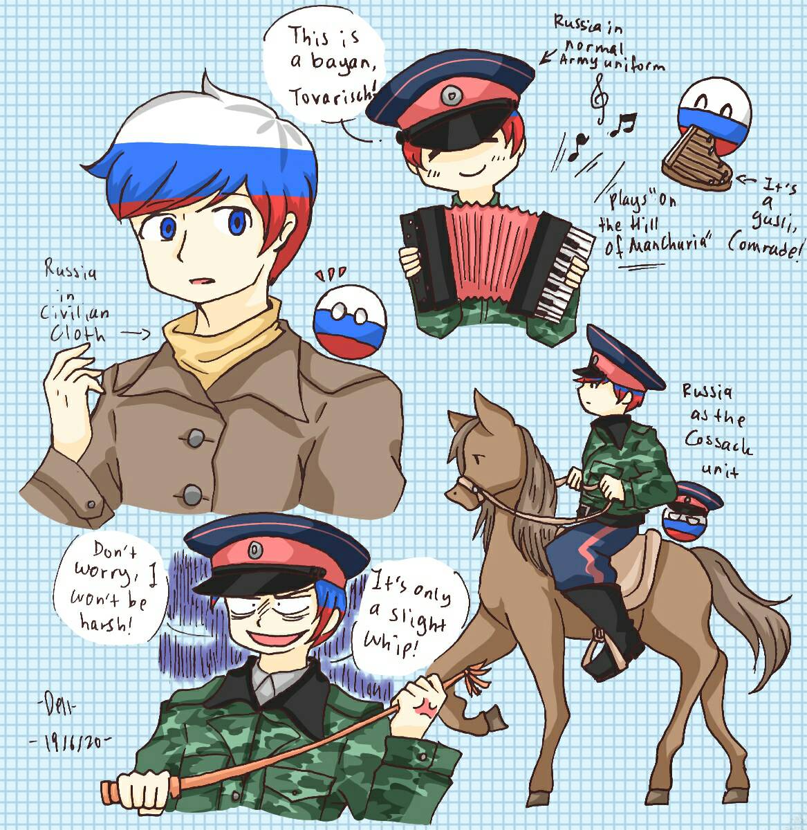 How to draw Countryhumans Russia 