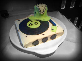 Salvador Dali/music inspired cake