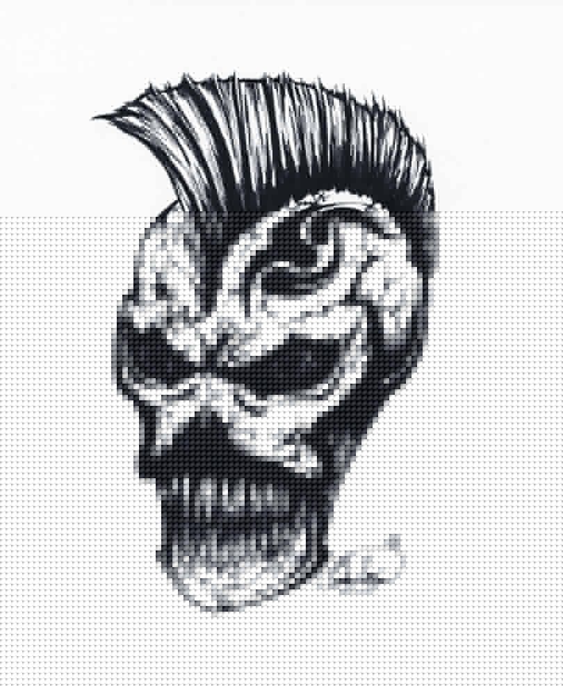 Skull Mohawk by XxFallenNightxX on DeviantArt