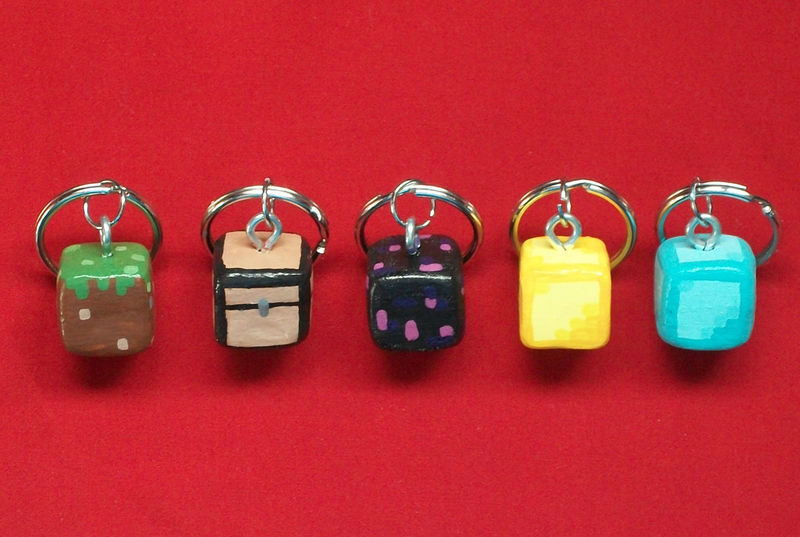 Minecraft Block Keychains by PracticallyGeeky on DeviantArt