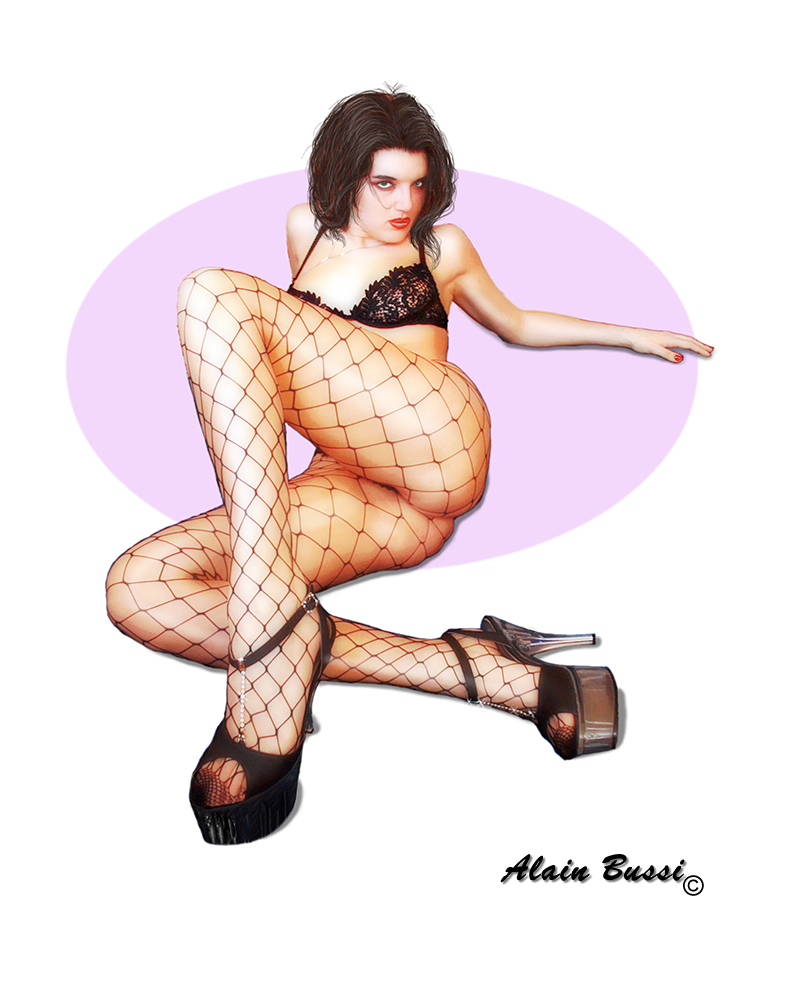 Fishnet Pin-Up