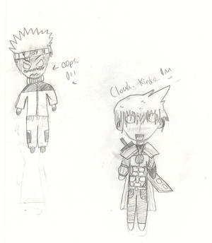 cloud and naruto chibiness