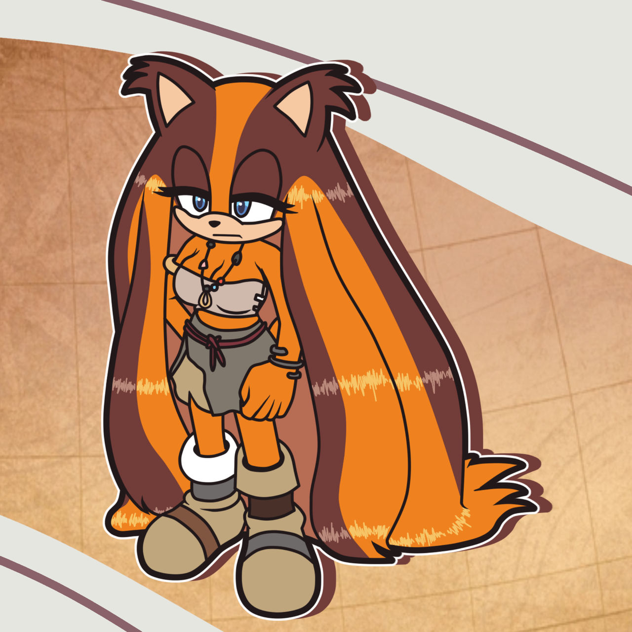 Sticks the Badger (LONG HAIR VER.) by xyztrrz on DeviantArt