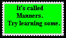 Manners Stamp