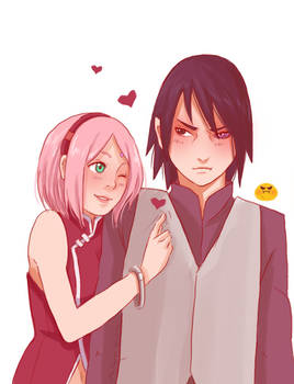 Uchiha Sasuke and Uhicha Sakura emoji challenge 02