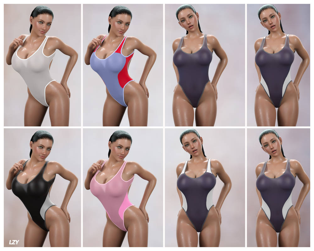 One Piece Swimsuit Pattern Examples by lazygunns on DeviantArt