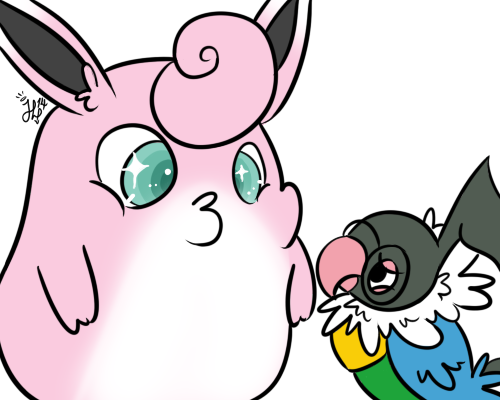 Wigglytuff and Chatot