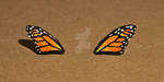 Monarch Butterfly Wing Earrings by youngclerks