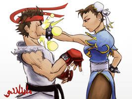 Chun-Li. Ryu. Pow.