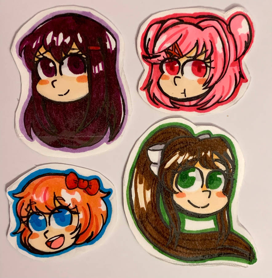DDLC stickers by DoodleeArtz on DeviantArt