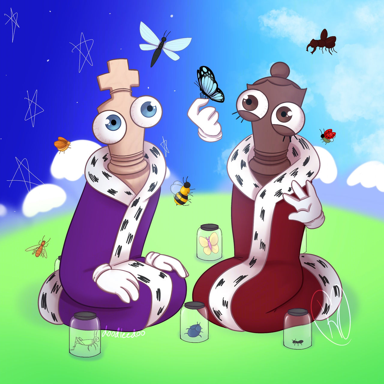 Kinger and Queenie (light vers.) by DoodleeArtz on DeviantArt