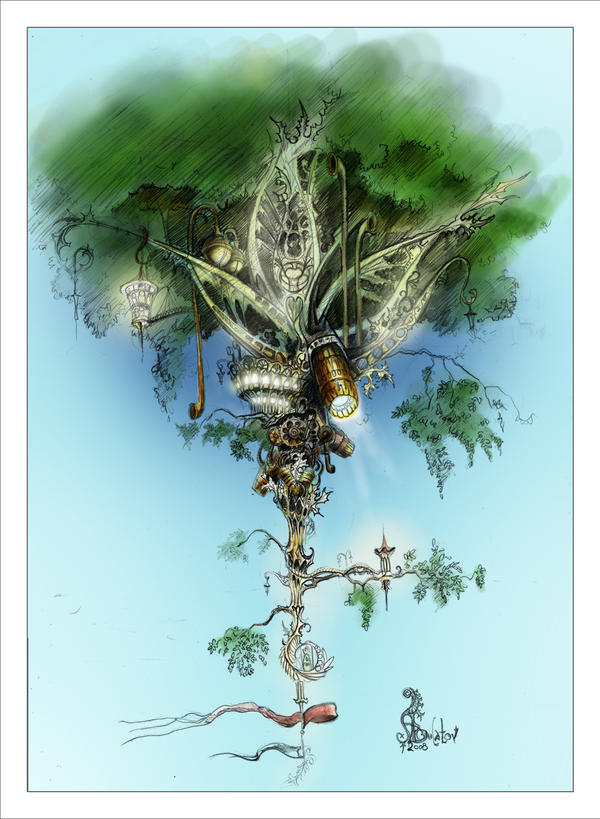 Flying tree Color version by Arhidrey on DeviantArt