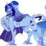 Unicorn Grid- Blue Mirage.
