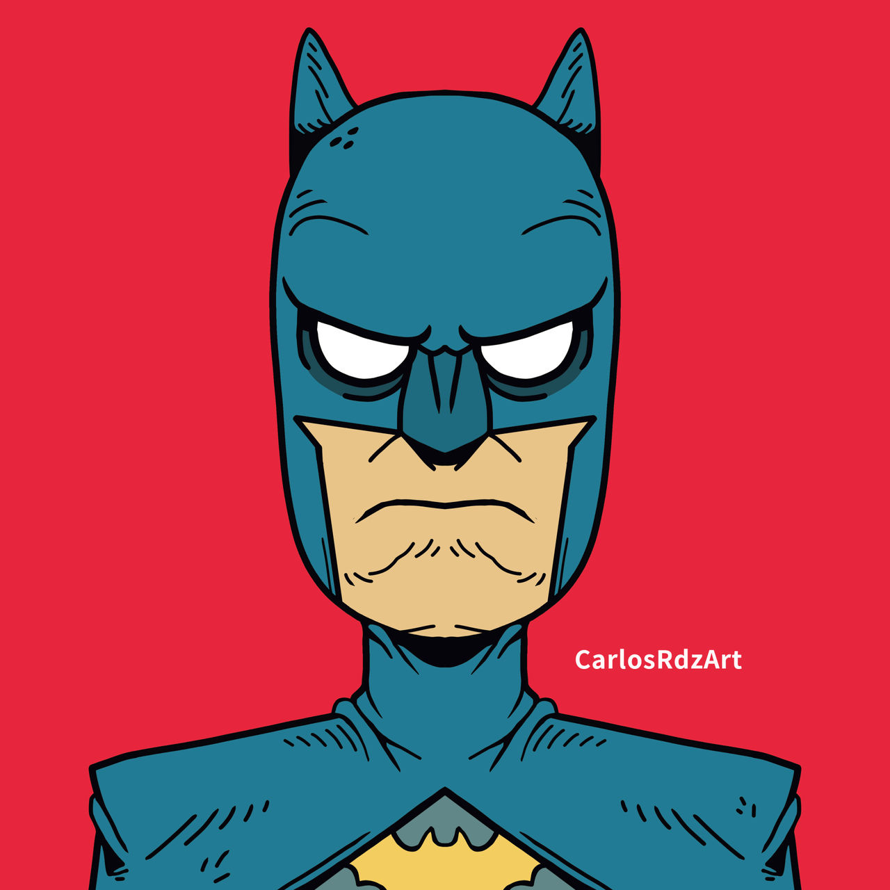 Batman Portrait Simple Batman Portrait by INKHEARTO on DeviantArt