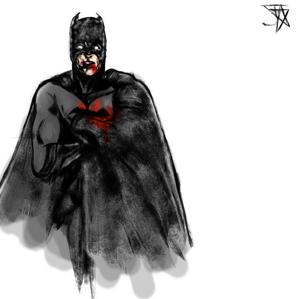 Freestyle Batman Wounded Sketch 3-12-2018 by Jesse-the-art-maker on ...