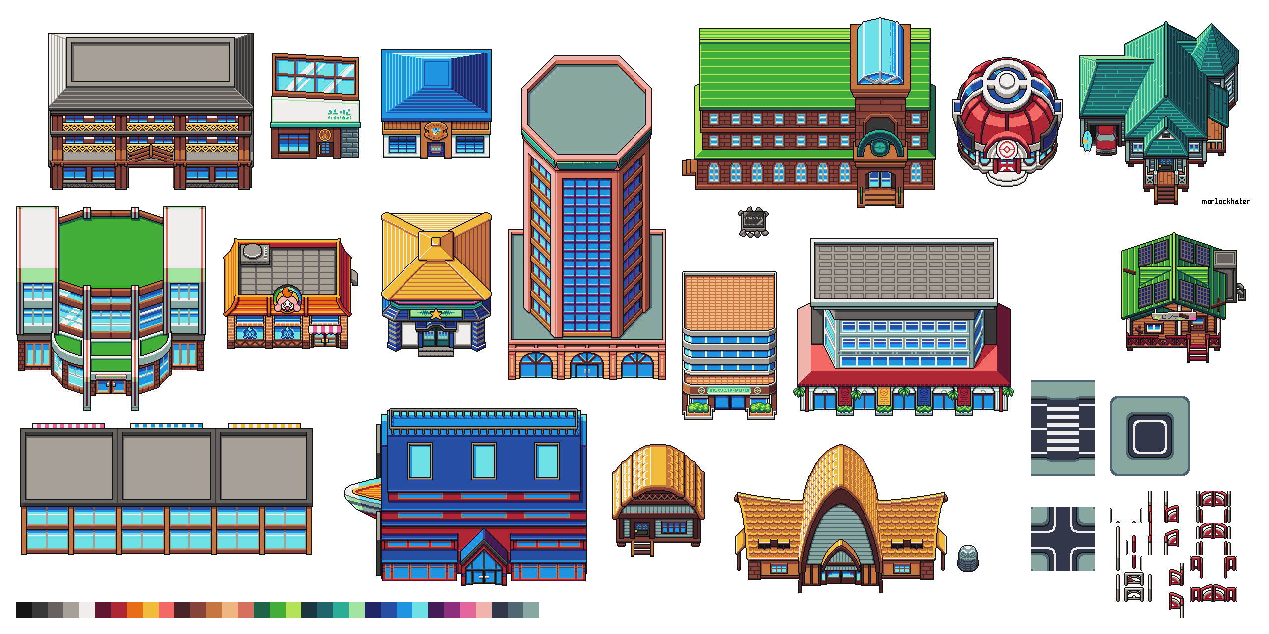 Pokemon Ultra Sun and Moon - Melemele Island Tiles by morlockhater
