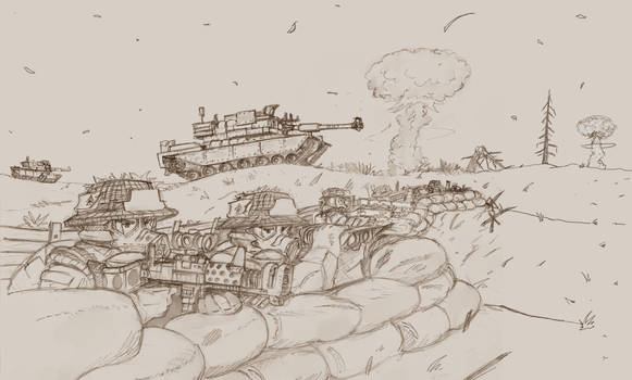 The Atomic Warfare //pencil sketch WIP