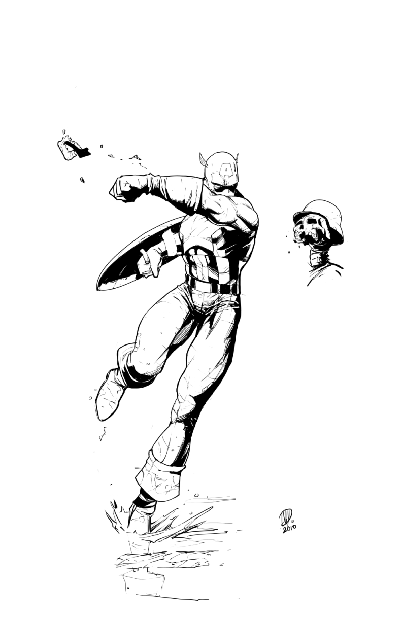 Captain America vs.Zombie Nazi by DaveHedmark on DeviantArt