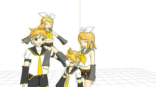 MMD Rin and Len Family by midnighthinata on DeviantArt