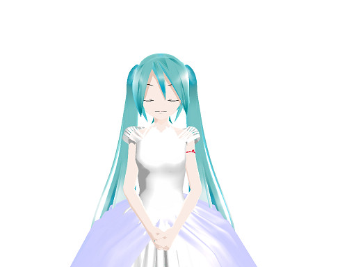 MMD newcomer Wedding Miku