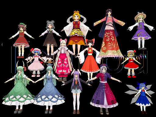 MMD All My Touhou Models