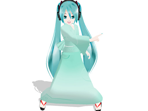 MMD Lat Yukata Miku