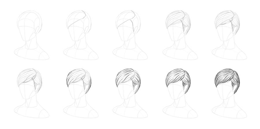 Tutorial - How to Draw Short Hair by tashamille on DeviantArt