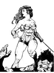 Wonder Woman Vs Cyclops by Harpokrates