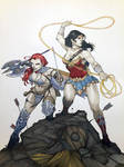 Sonja and Wonder Woman by Harpokrates