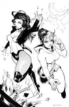 Rogue and Zatanna ~ Commission