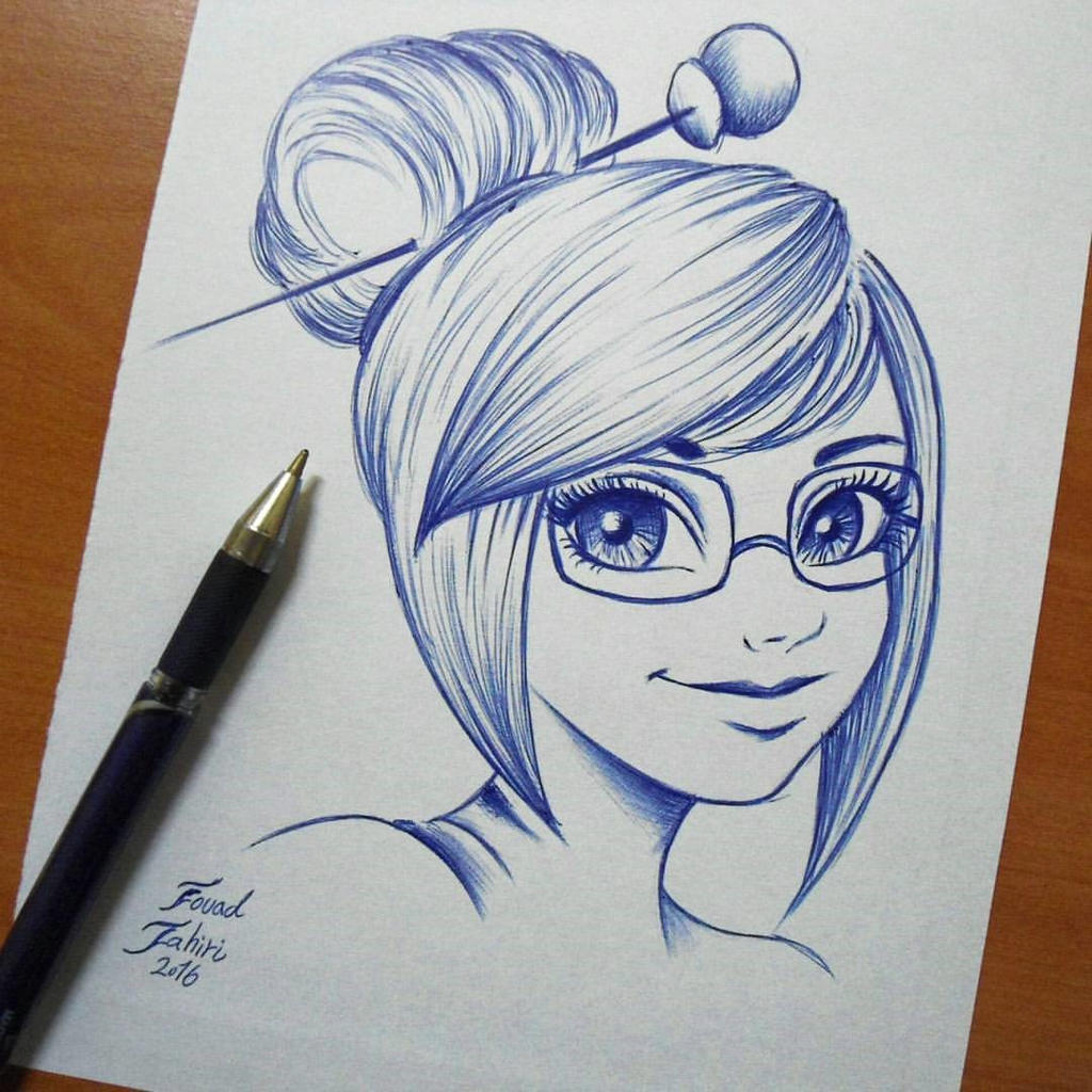 overwatch mei pen sketch