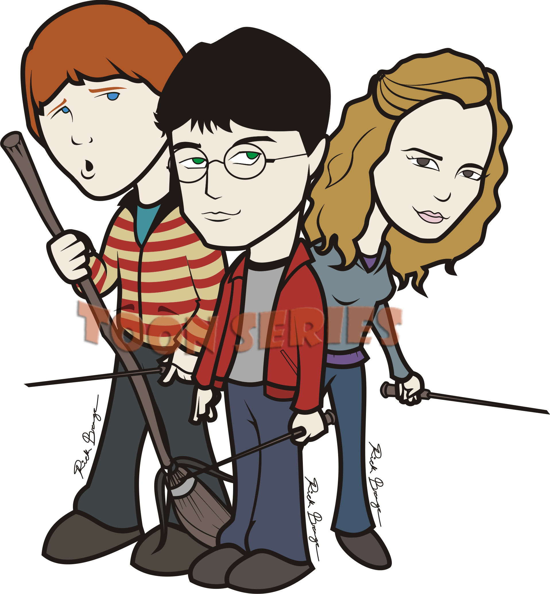 Harry Potter,Rony and Hermione