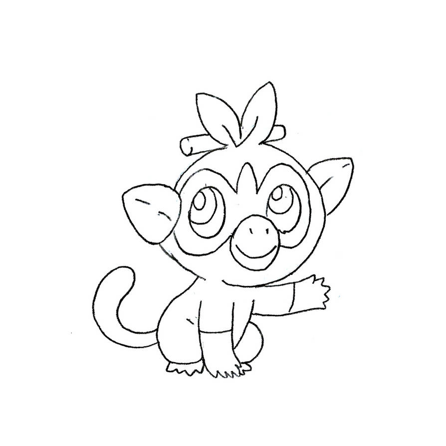 10 Grookey Coloring Pages: Unleash Your Inner Artist with the Grassy Chimpanzee
