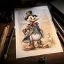 Full body Drawing of Scrooge McDuck