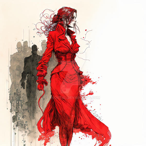 RARE - The girl in red from Matrix by ekortal on DeviantArt