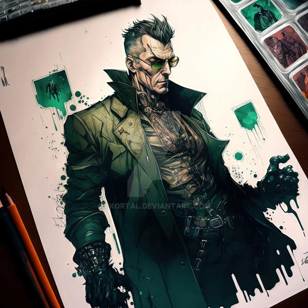 Illustrating the Merovingian of Matrix by ekortal on DeviantArt