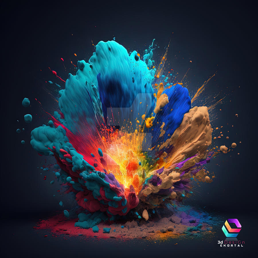 Explosion of Color: An Artistic Creation by ekortal on DeviantArt