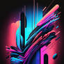 Bold Violet Pink Abstract Graphic Design