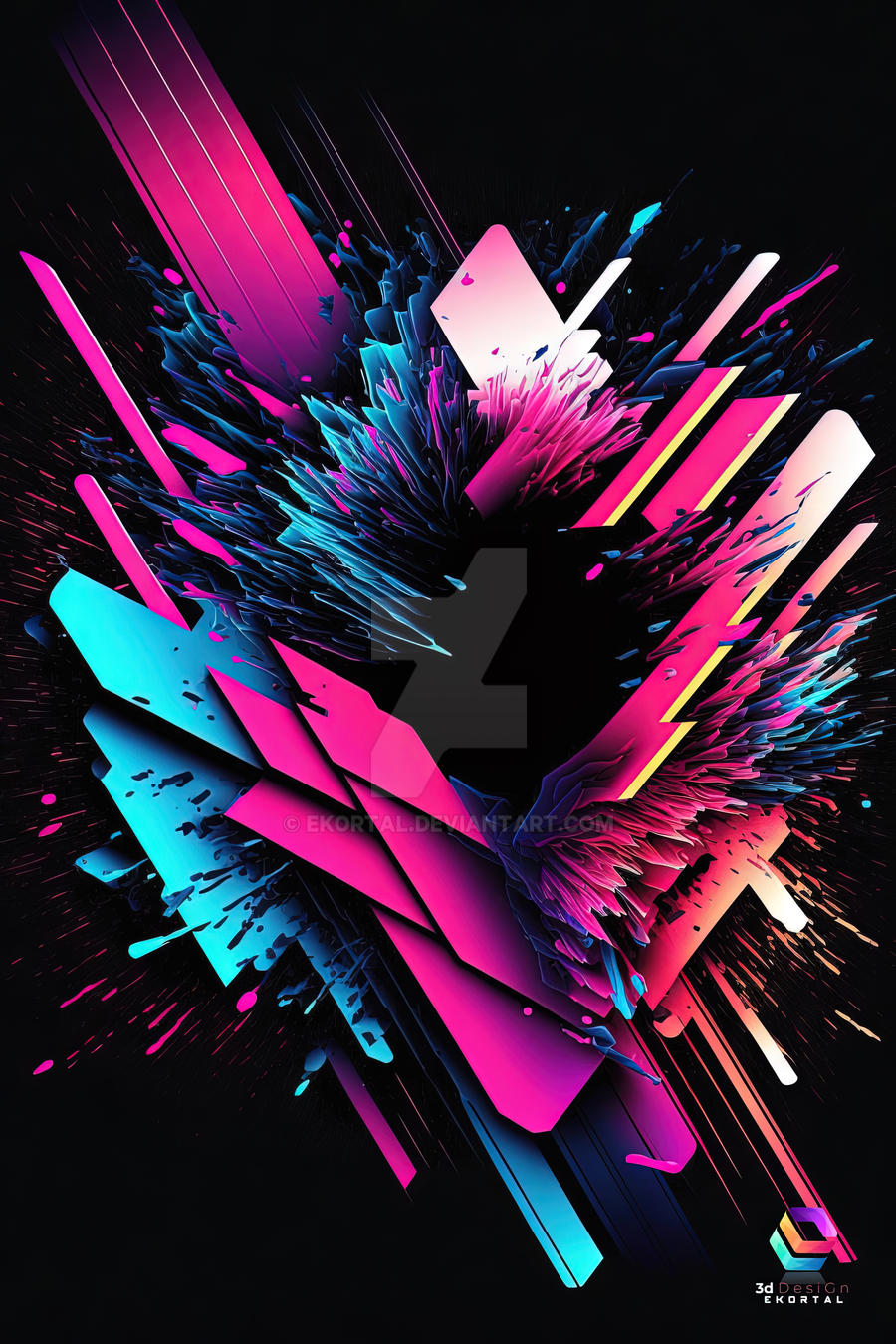 Violet Graphics Design Bold Violet Pink Abstract Graphic Design by ekortal on DeviantArt