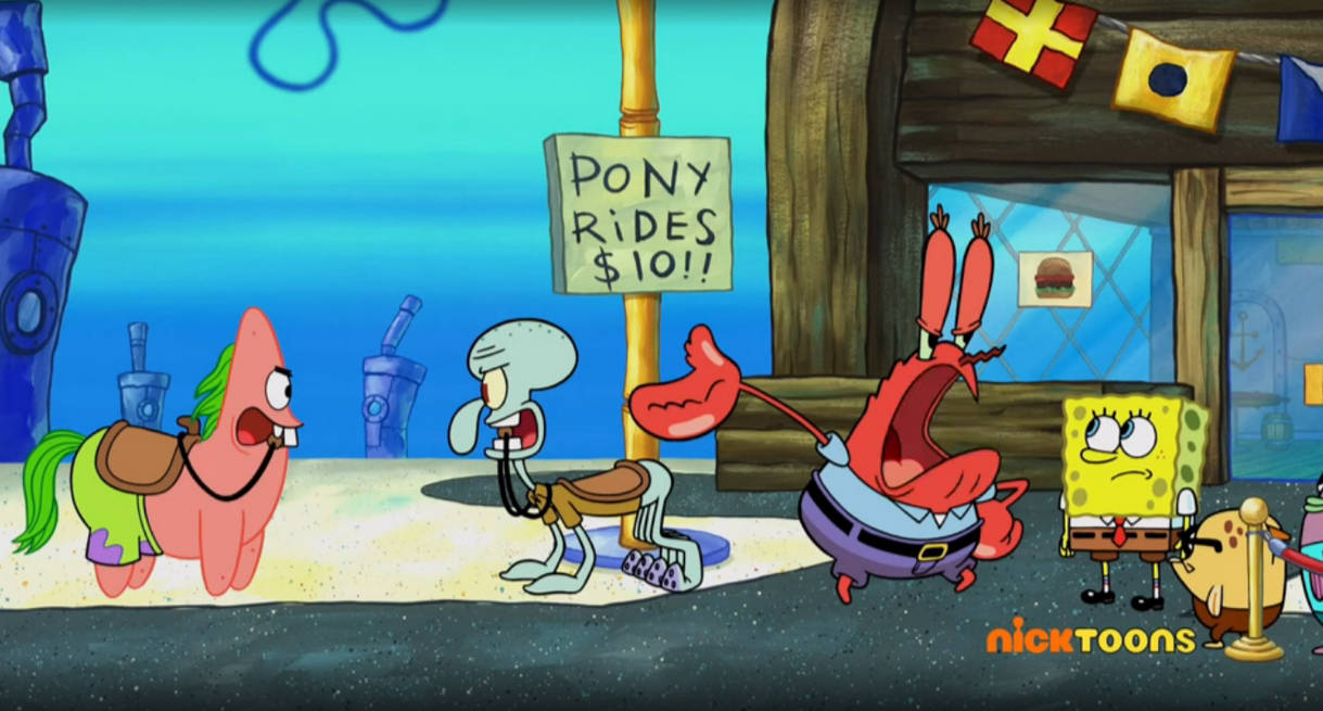 squidward and patrick ride 10$ by zeipap776 on DeviantArt