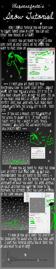 Snow Tutorial in GIMP