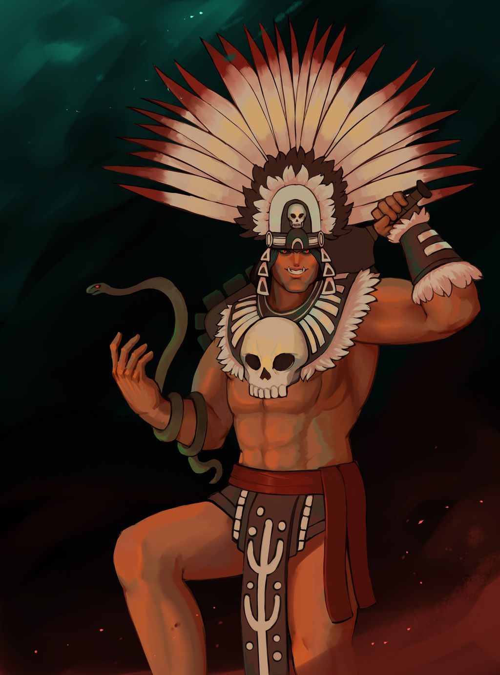 Azos Demon Aztec War Demon by NavyRaccoon on DeviantArt
