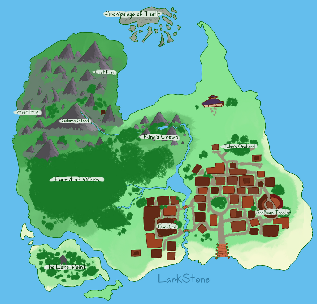 Lark Ranch Map Map of Larkstone by KomaCookie on DeviantArt