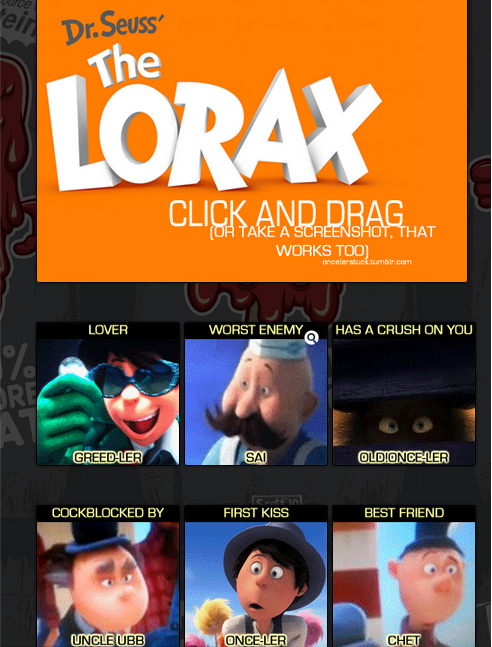 My Results in Lorax Relaxation game!