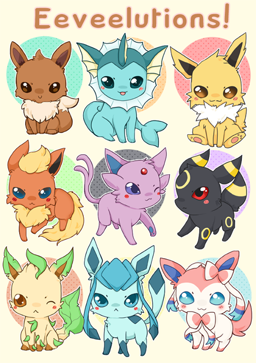 Eeveelutions! by linkitty on DeviantArt